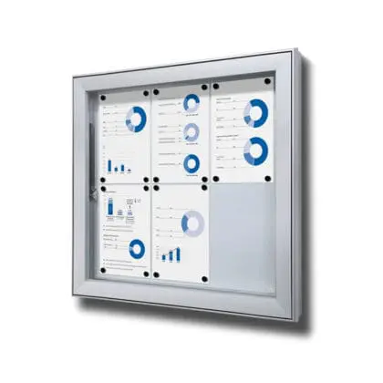 Opslagsskab Premium dybt udendørs med magnettavle 6xA4