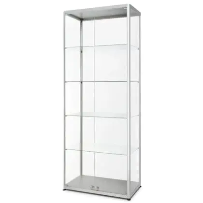 Udstillingsmontre med frontdøre og sikkerhedsglas 80x200x40