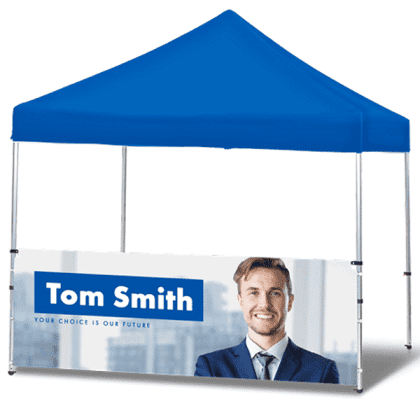 Valgtelt Half-Wall sidevæg med tryk