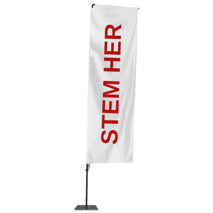 Valgkamp 2026 BeachFlag Outdoor Square 350 cm højt