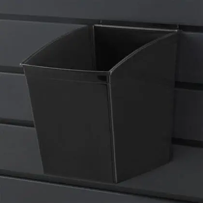 Plast varedispenser sort til rillepanel 140x191x160 mm