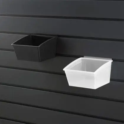 Plast varedispenser til rillepanel 140x136x98 mm