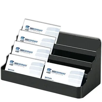 Visitkortholder bord 8 rum bredformat - sort