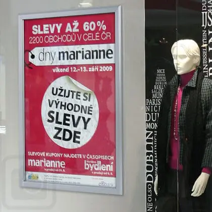 Snapramme Window 32 mm profil i gering - 70 cm x 100 cm - Aluminium