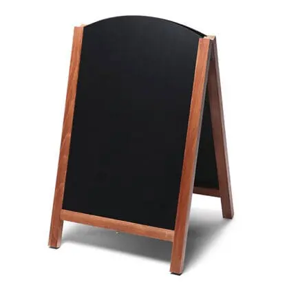 A-Skilt i teaktræ inkl. kridttavle 55x86cm