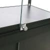 LED udstillingsmontre sort 90x90x45 cm med underskab-detalje-01
