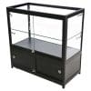 LED udstillingsmontre sort 90x90x45 cm med underskab-01