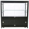 LED udstillingsmontre sort 90x90x45 cm med underskab