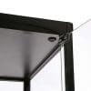 LED udstillingsmontre sort 45x200x45 cm med underskab-04