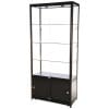 LED udstillingsmontre sort 90x200x45 cm med underskab