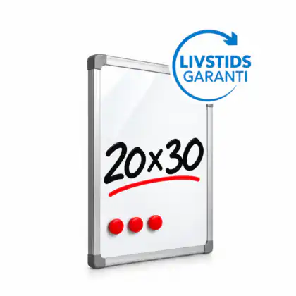 Whiteboard keramisk magnetisk 20×30 cm med aluminiumsramme