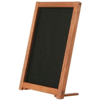 Menu kridttavle bord med træramme A4