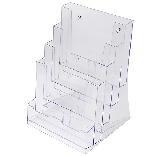 Brochureholder bord 4+1 rum A4 højformat 4DA4P-01
