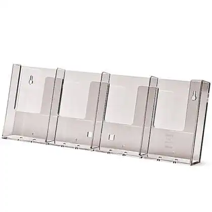 Brochureholder væg/bord 4 rum M65 højformat / 4W104