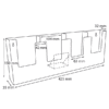 Brochureholder væg/bord 4 rum M65 højformat / 4W104 - Billede 2