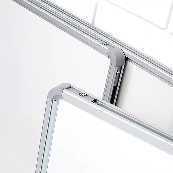 Whiteboard PROFESSIONEL fold-ud 240x90 cm med to låger - Billede 2