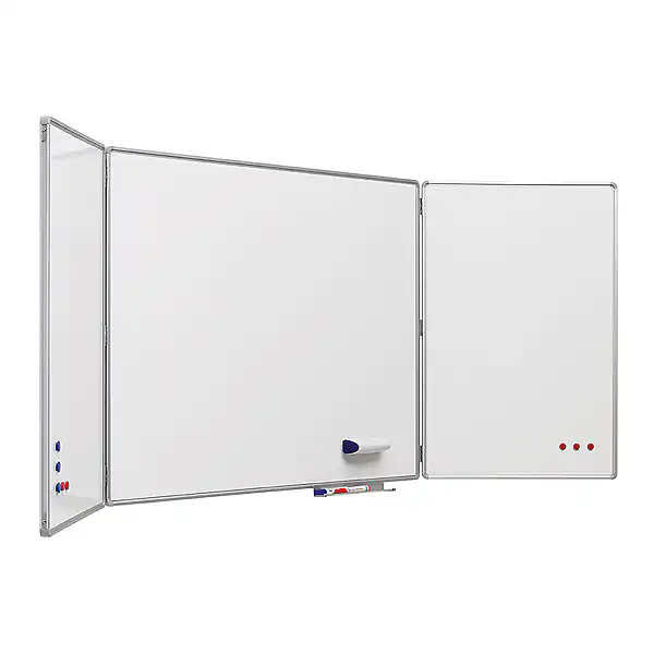 Whiteboard PROFESSIONEL fold-ud 240x90 cm med to låger