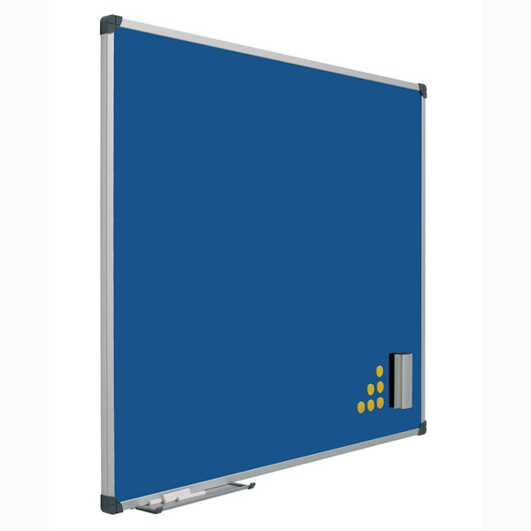 Skoletavle med emaljeret magnet overflade Blå 150x120 cm