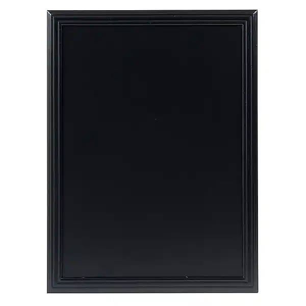 Menutavle med udskåret sort træramme 56 x 76 cm