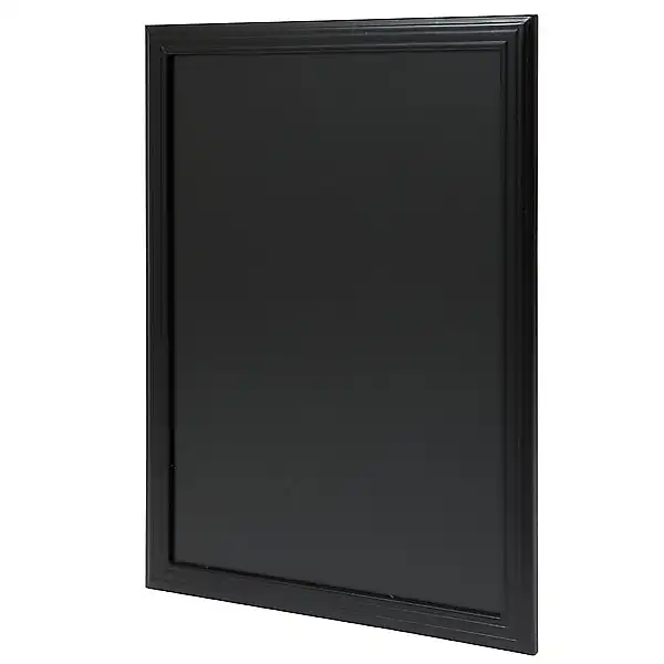 Menutavle med udskåret sort træramme 56 x 76 cm - Billede 2