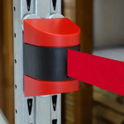 Køleder magnetisk væg sort/rød med 460 cm rød sele