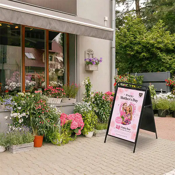 A-Board Elegant 50x70 cm sort lakeret 03