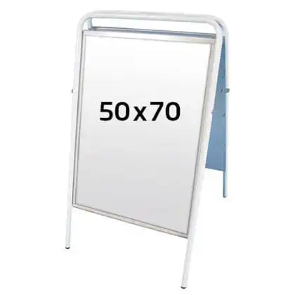Easy Sign Gadeskilt 50x70 højformat - HVID