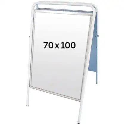 Easy Sign Gadeskilt 70x100 højformat - HVID
