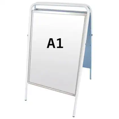 Easy Sign Gadeskilt A1 højformat - HVID