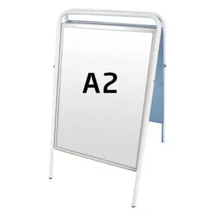 Easy Sign Gadeskilt A2 højformat - HVID