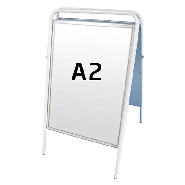Easy Sign Gadeskilt A2 højformat - HVID