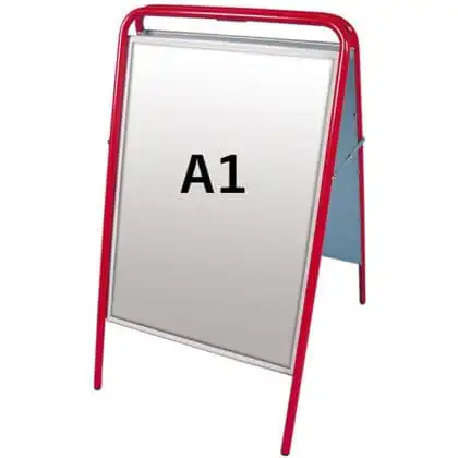 Easy Sign Gadeskilt A1 højformat - RØD