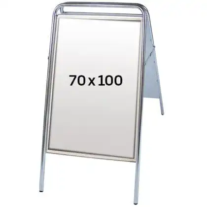Easy Sign Gadeskilt 70x100 højformat - SØLV