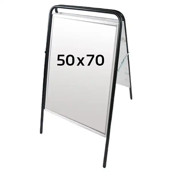 Easy Sign Gadeskilt 50x70 højformat - SORT