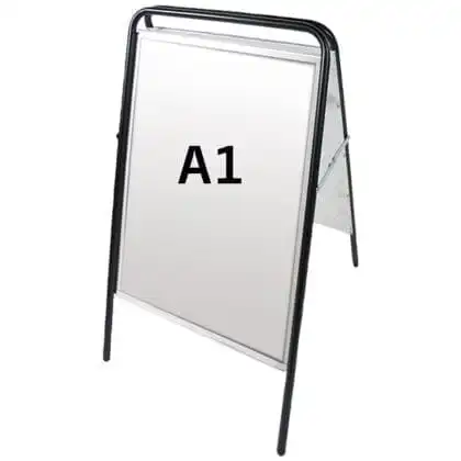 Easy Sign Gadeskilt A1 højformat - SORT