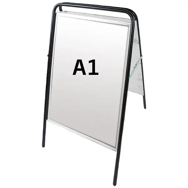 Easy Sign Gadeskilt A1 højformat - SORT