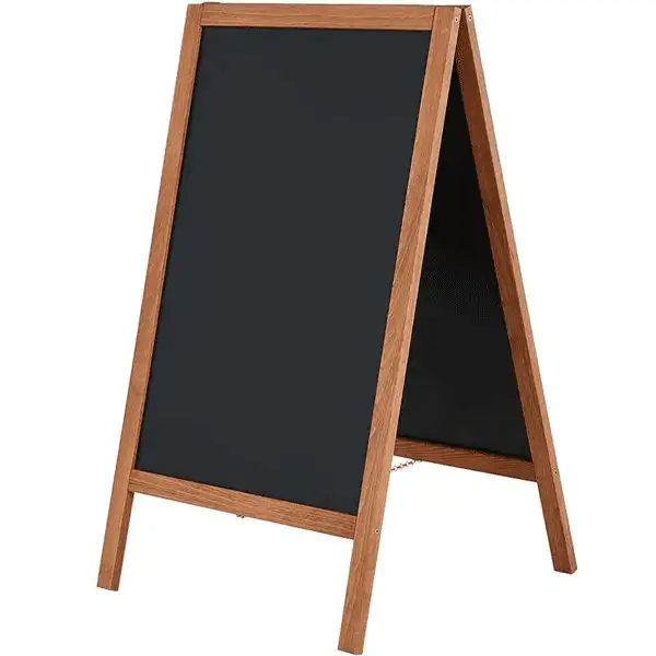 A-Skilt i bøg inkl. magnet kridttavle 46 x 68 cm - Billede 2