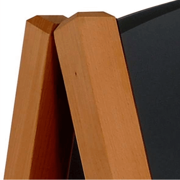 A-Skilt i bøg inkl. magnet kridttavle 59x78cm - Billede 4