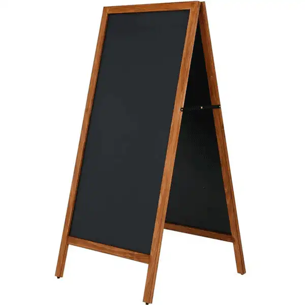 A-Skilt i bøg inkl. magnet kridttavle 60x120cm - Billede 2