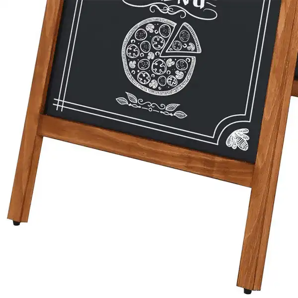 A-Skilt i bøg inkl. magnet kridttavle 60x120cm - Billede 4