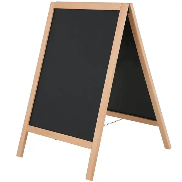 A-Skilt i lys bøg inkl. magnet kridttavle 46x68cm - Billede 2