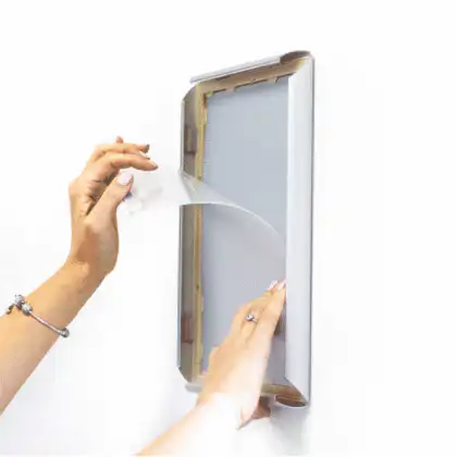 ABS Snapramme A4 Sølv – G25 mm Klikramme i Aluminium-01