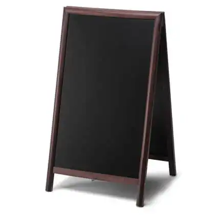 A-Træskilt mørkbejset incl. kridttavle 68x115 cm