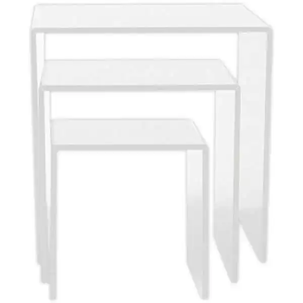 Akryl udstillings podier, 3 stk. transparent