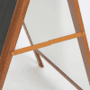 Alu A-Kridtskilt 60 x 80 cm med trælook og logotop - Billede 3