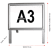Alu-Line Gadeskilt A3 bredformat - Billede 4