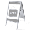 Alu-Line Gadeskilt A1 inkl. plakater OPEN