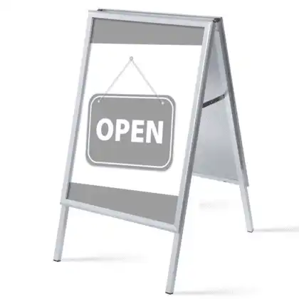 Alu-Line Gadeskilt A1 inkl. plakater OPEN