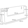 Brochureholder bord 1 rum A4 bredformat C330 - Billede 2