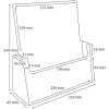 Brochureholder bord 1 rum A4 højformat C230 - Billede 2